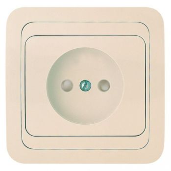 Розетка без заземления Makel Mimoza 1 гнездо крем купить в СОМ