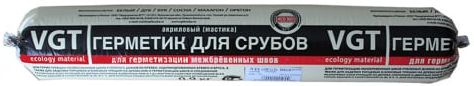 Герметик (мастика) акриловый VGT, для срубов, махагон, 0.9 кг купить в СОМ