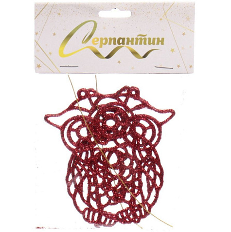 Подвеска Мудрая сова 2шт 10см красная купить в СОМ