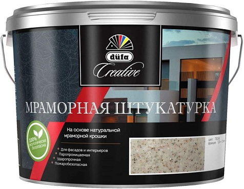 Штукатурка декоративная Dufa Creative 792-N, мраморная крошка, 15 кг купить в СОМ
