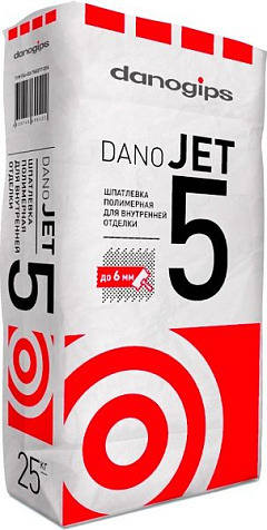 Шпатлевка полимерная Danogips Dano JET-5, финишная, 25 кг купить в СОМ