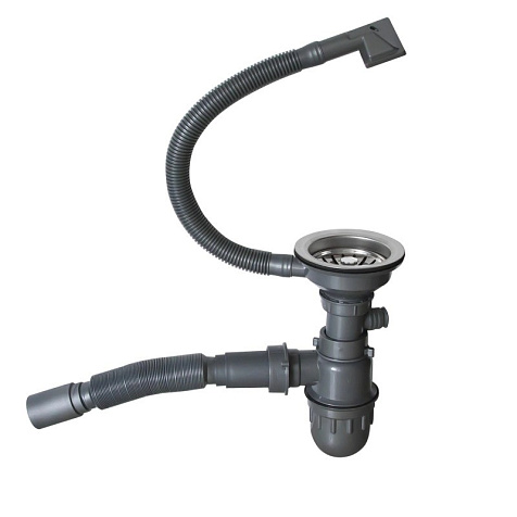 Мойка нержавеющая врезная Mixline Pro 500 х500 х200 мм, толщина 3 мм, графит купить в СОМ