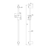 Стойка душевая Iddis Ray RAY70B0i17, черный матовый купить в СОМ
