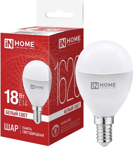 Лампа светодиодная IN HOME  LED-ШАР-VC 18Вт 230В Е27 4000К 1620Лм купить в СОМ