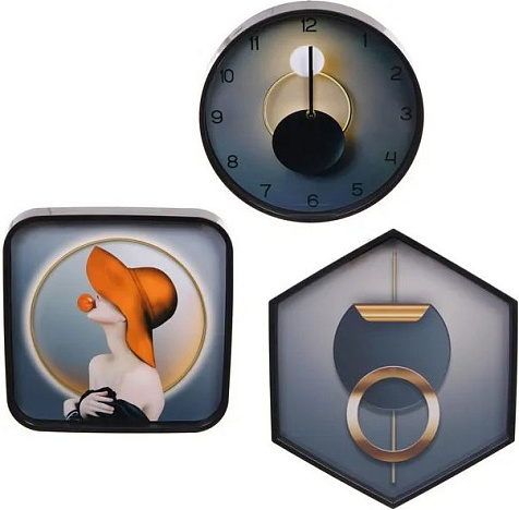 Часы + пано 2шт Home Style Обольщение корпус черный купить в СОМ