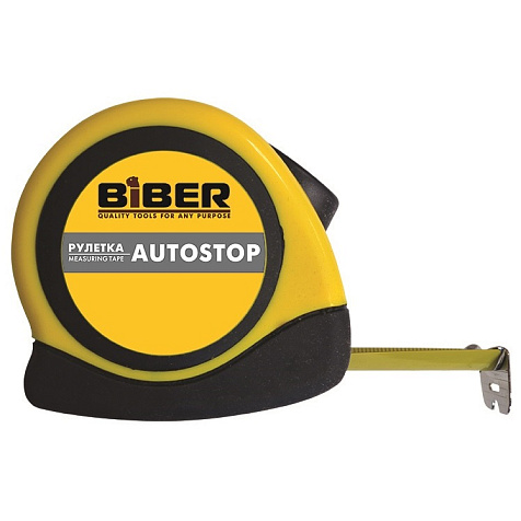 Рулетка BIBER AUTOSTOP, 3м х 16м купить в СОМ