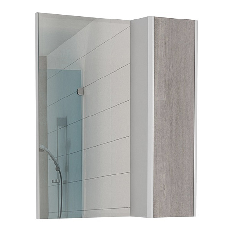 Зеркало-шкаф Домино Uno 60, дуб серый купить в СОМ
