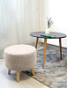 Пуф Laksi Меглер букле бежевый купить в СОМ
