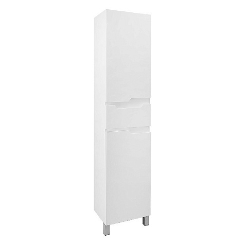 Пенал напольный Azario Kantri 40, белый глянец, левый купить в СОМ