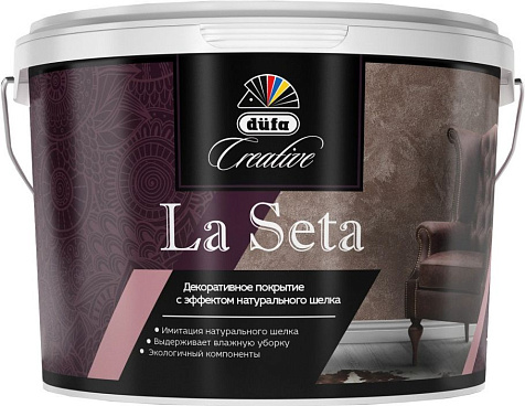 Покрытие декоративное Dufa Creative La Seta, эффект натурального шелка, 5 кг купить в СОМ