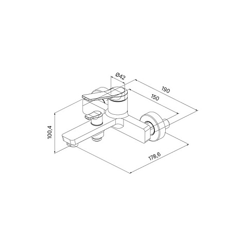 Смеситель для ванны Iddis Parker PARBL02i02WA, черный матовый купить в СОМ